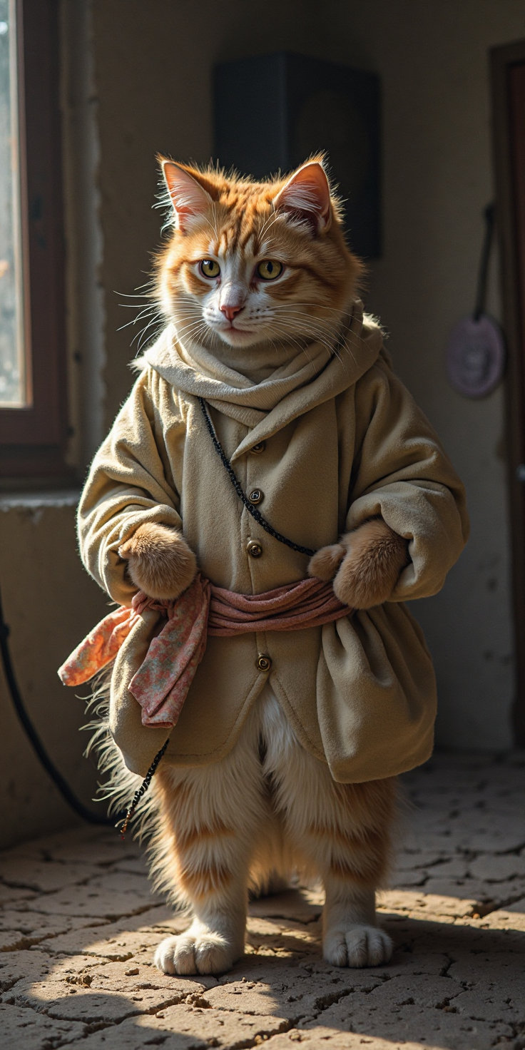 Arka planda bir orman ağaçlar ağaçların arasından geçen ışıklar siyah bir kedi bal rengi gözlü bir kedi çiz